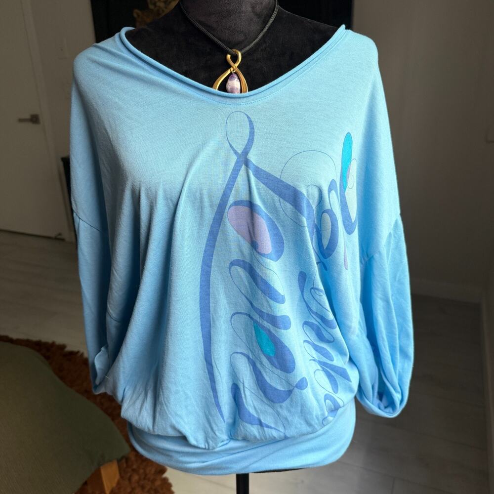 NWT Harajuku Lovers Medium Blue GWEN STEPHANIE Y2K Oversized